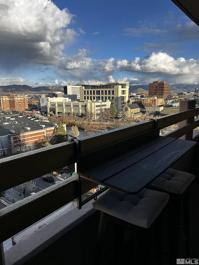 100 N Arlington Ave Unit 8C, Reno, NV 89501 - balcony with a mountain view and a city view