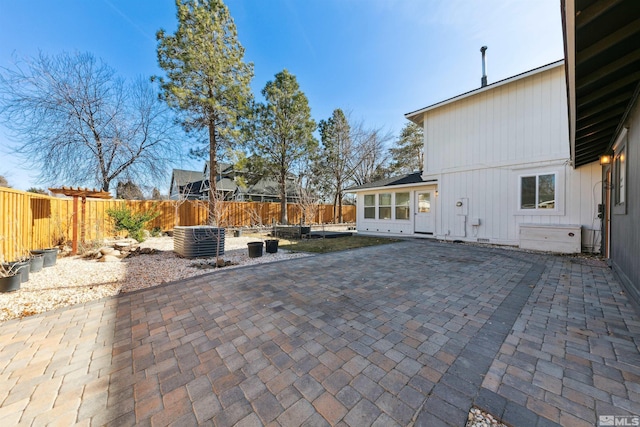1599 Lucerne, Minden, NV 89423 - view of patio / terrace with a fenced backyard and cooling unit