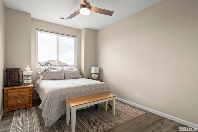 5895 Tappan Dr, Reno, NV 89523 - bedroom with wood finished floors, baseboards, and a ceiling fan