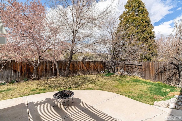 5895 Tappan Dr, Reno, NV 89523 - view of patio featuring a fire pit