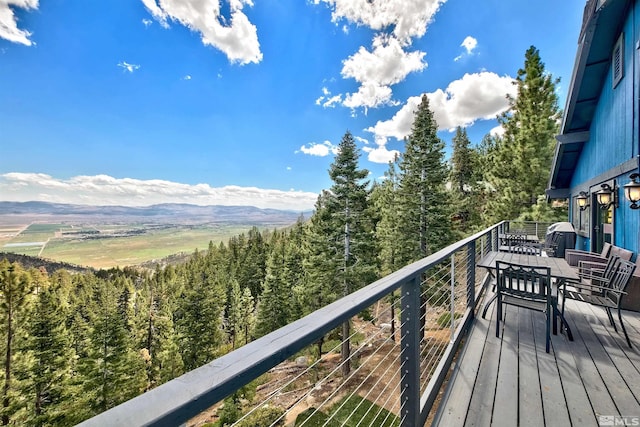 243 Tramway Dr, Stateline, NV 89449 - balcony with a wooded view and a mountain view