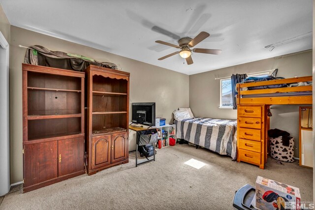 435 Cindy, Fallon, NV 89406 - carpeted bedroom with ceiling fan