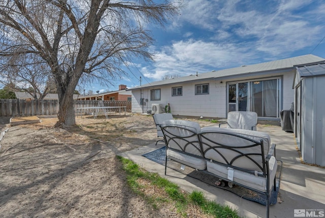 435 Cindy, Fallon, NV 89406 - rear view of property with a fenced backyard, a patio area, and ac unit