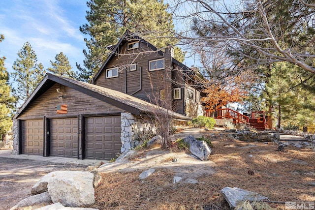 3055 US Highway 395, Washoe Valley, NV 89704 - view of side of property featuring a wooden deck and a chimney