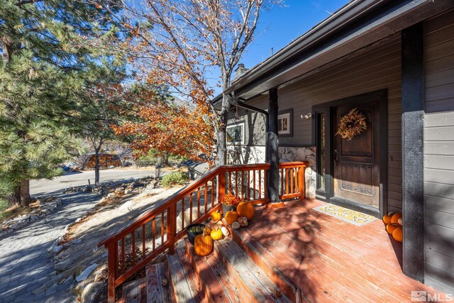3055 US Highway 395, Washoe Valley, NV 89704 - view of wooden deck