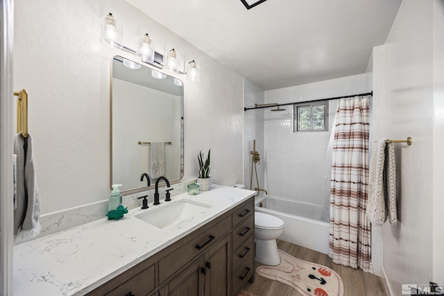 3055 US Highway 395, Washoe Valley, NV 89704 - full bath featuring wood finished floors, shower / tub combo, toilet, and vanity