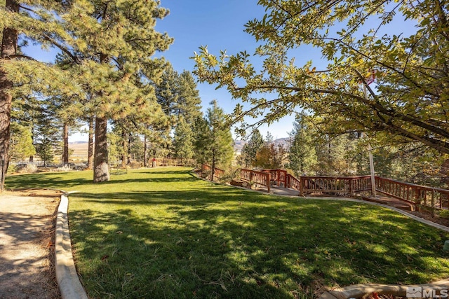 3055 US Highway 395, Washoe Valley, NV 89704 - view of yard with a wooden deck