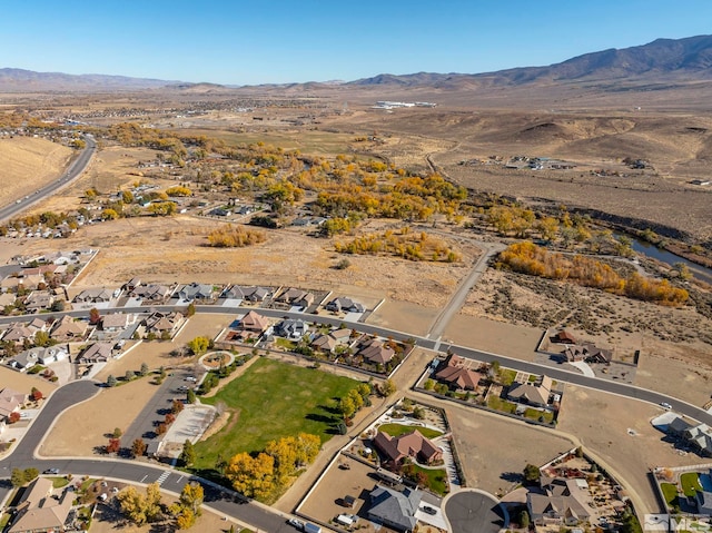 1046 Savona Ct, Dayton, NV 89403 - aerial overview of property's location featuring mountains and nearby suburban area