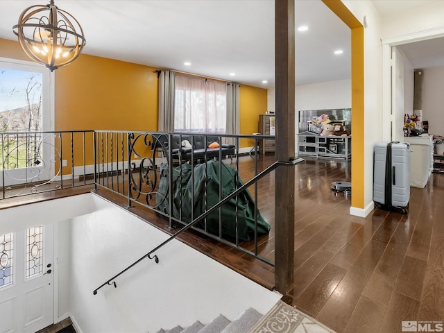 1879 Kings Canyon Rd, Carson City, NV 89703 - stairway featuring wood finished floors and recessed lighting
