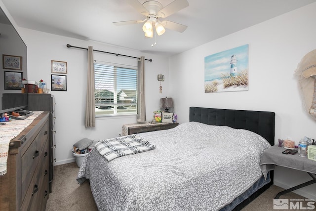756 Megan Way, Fallon, NV 89406 - bedroom featuring carpet floors, baseboards, and a ceiling fan