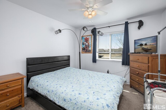 756 Megan Way, Fallon, NV 89406 - bedroom featuring carpet flooring and a ceiling fan