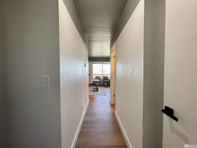 261 Quaking Aspen Ln Unit B, Stateline, NV 89449 - corridor featuring wood finished floors, baseboards, and a textured ceiling