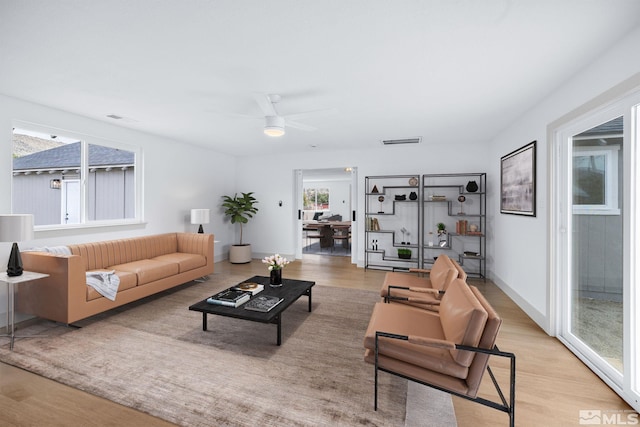 3575 Gull St, Reno, NV 89508 - living area featuring light wood-type flooring and ceiling fan