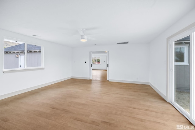 3575 Gull St, Reno, NV 89508 - unfurnished room featuring light wood finished floors, ceiling fan, and baseboards