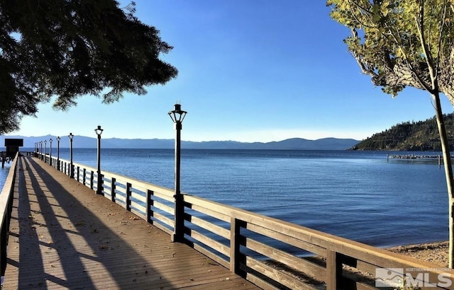 2147 The Back Rd, Glenbrook, NV 89413 - dock area with a water and mountain view