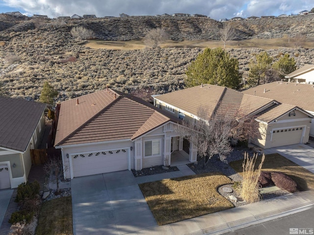 3492 Long Dr, Minden, NV 89423 - aerial view of property and surrounding area featuring a mountainous background