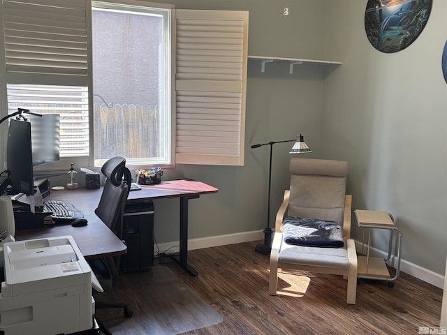 10316 Sterling View Ct, Reno, NV 89521 - office with dark wood-style floors and baseboards