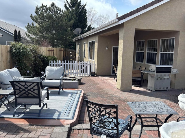 10316 Sterling View Ct, Reno, NV 89521 - view of patio with outdoor lounge area and grilling area