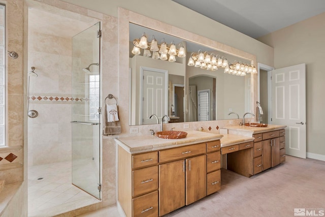 1150 Eagle Vista Ct, Reno, NV 89511 - full bathroom with tiled shower and vanity
