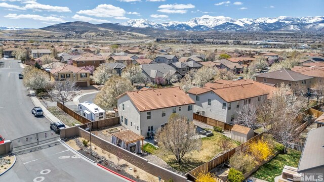 485 Sondrio Ct, Reno, NV 89521 - aerial view of residential area featuring a mountain backdrop