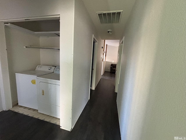 6515 Galice Ct, Sun Valley, NV 89433 - hallway with washer and clothes dryer and light wood finished floors