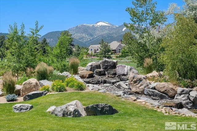 6645 De Chardin Ln, Reno, NV 89511 - view of home's community featuring a mountain view and a yard