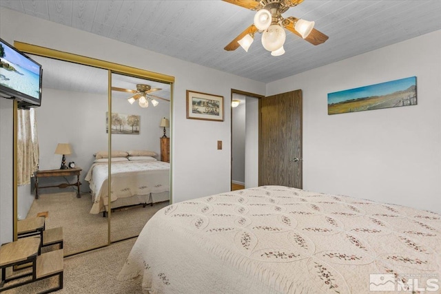 8700 Little Creek Rd, Reno, NV 89508 - carpeted bedroom featuring a closet and ceiling fan