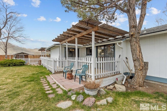 8700 Little Creek Rd, Reno, NV 89508 - rear view of house with a pergola and a patio