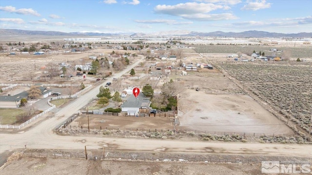 8700 Little Creek Rd, Reno, NV 89508 - aerial view of property and surrounding area featuring a mountain backdrop, rural landscape, and a desert landscape