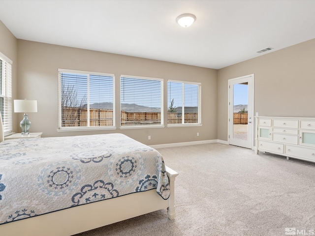 11641 Vista Park Dr, Sparks, NV 89441 - bedroom featuring light carpet, access to outside, and baseboards