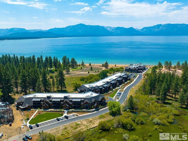 28 Beach Club Dr Unit 408, Stateline, NV 89449 - drone / aerial view of a water and mountain view