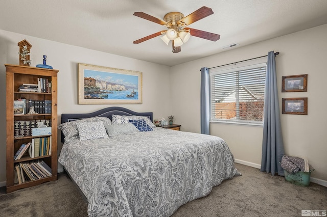 18190 Cody Ct, Reno, NV 89508 - bedroom with carpet flooring, baseboards, and a ceiling fan