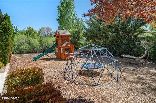view of jungle gym