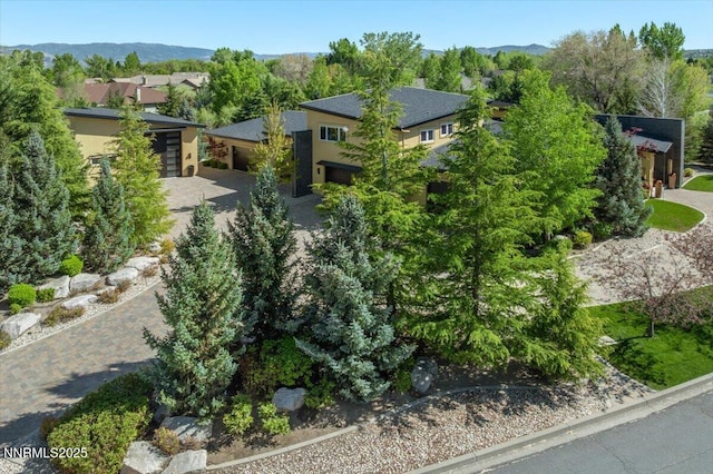 view from above of property