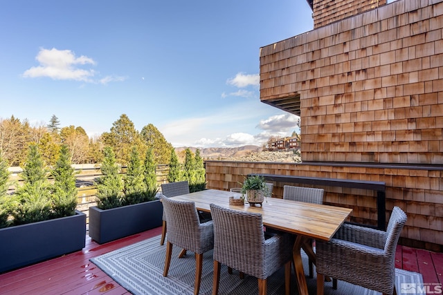 2375 N Harbor Cir, Reno, NV 89519 - wooden terrace with outdoor dining space