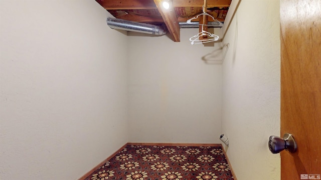 view of walk in closet