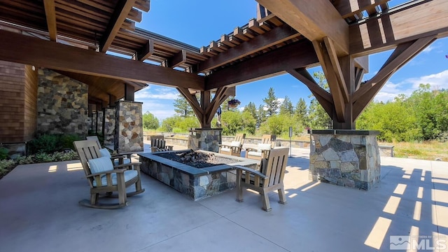 9 Beach Club Dr Unit 116, Stateline, NV 89449 - view of patio / terrace featuring a fire pit