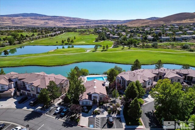 6140 Ingleston Dr Unit 525, Sparks, NV 89436 - aerial perspective of suburban area with a golf course and a water and mountain view