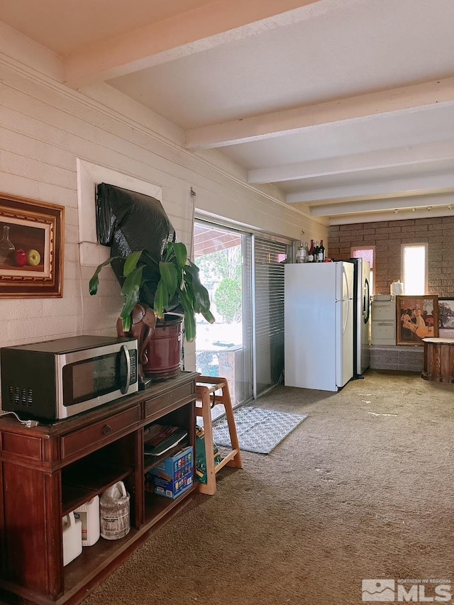 695 York Way, Sparks, NV 89431 - misc room featuring beam ceiling and carpet floors