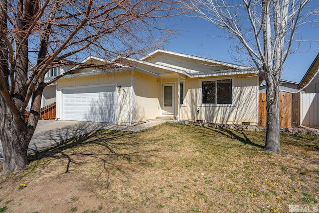 1342 Cahi Cir, Gardnerville, NV 89460 - ranch-style house with a garage and driveway