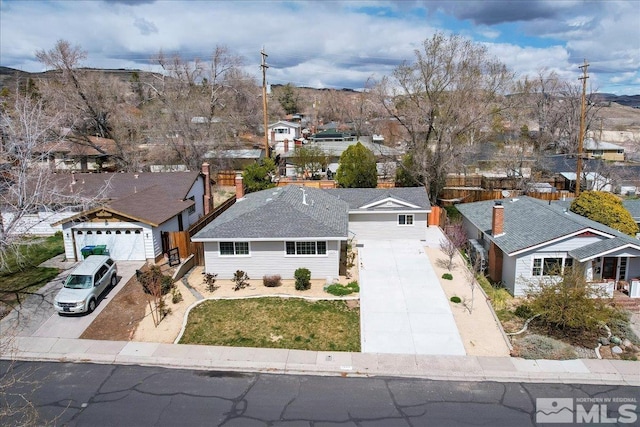 aerial view of residential area