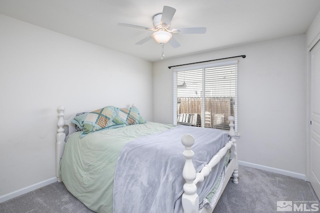 261 Brent St, Fallon, NV 89406 - carpeted bedroom featuring baseboards and a ceiling fan