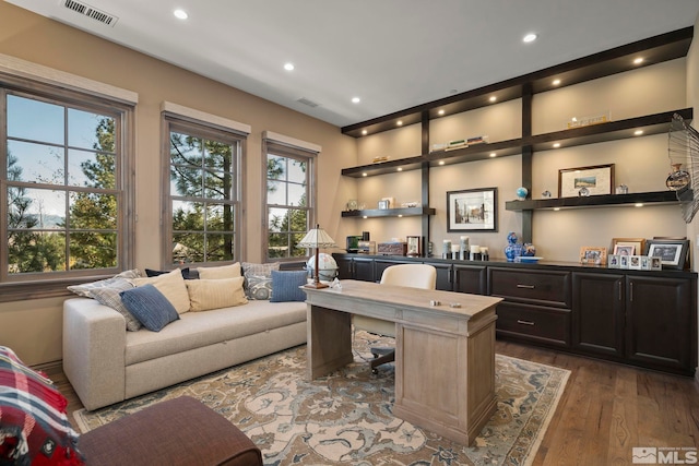 20588 Chanson Way, Reno, NV 89511 - office area featuring wood finished floors and recessed lighting