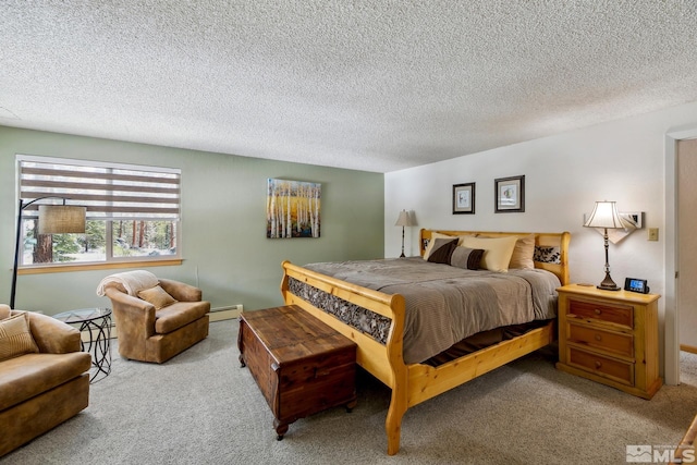114 Angora Ct Unit A, Zephyr Cove, NV 89448 - carpeted bedroom with a baseboard radiator and a textured ceiling