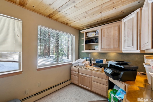 114 Angora Ct Unit A, Zephyr Cove, NV 89448 - office space with a baseboard heating unit and wooden ceiling