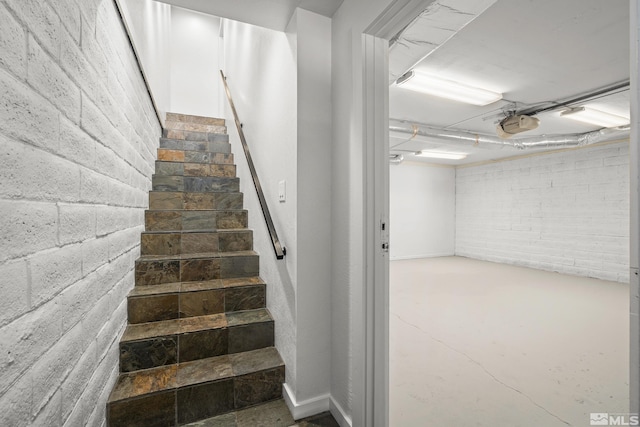 820 Oriole Way Unit 51, Incline Village, NV 89451 - staircase featuring concrete block wall