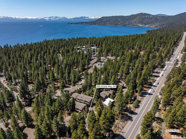820 Oriole Way Unit 51, Incline Village, NV 89451 - aerial view of a forest and a water and mountain view