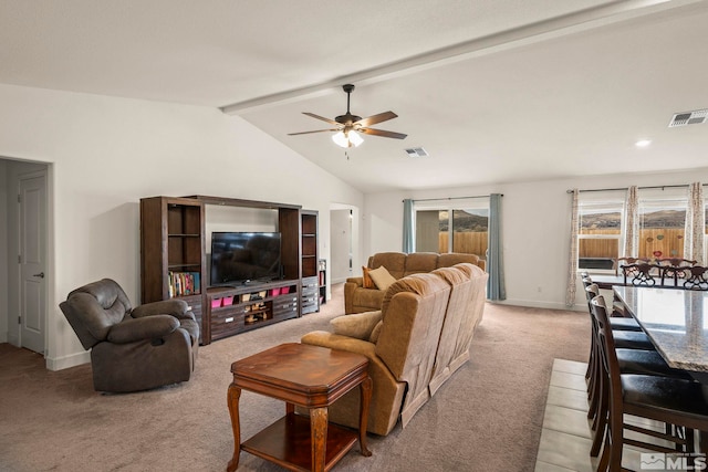 1981 Lanstar Dr, Sparks, NV 89441 - living area with light colored carpet, ceiling fan, and baseboards