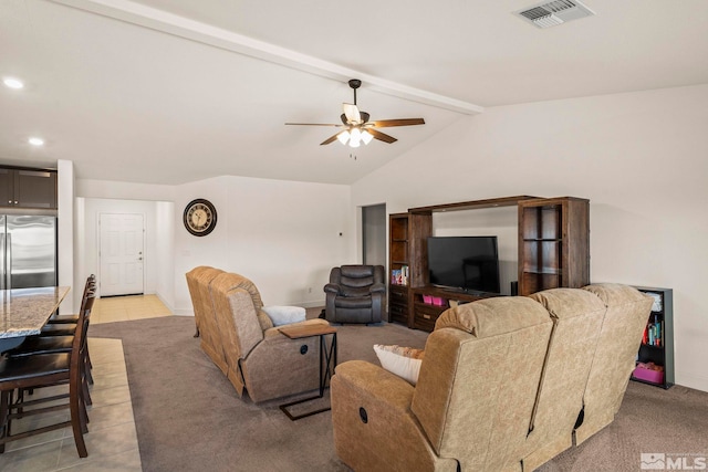 1981 Lanstar Dr, Sparks, NV 89441 - living area featuring ceiling fan, carpet floors, recessed lighting, and baseboards