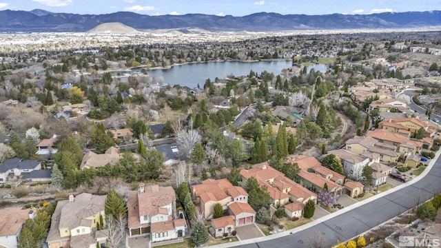 5140 Belsera Ct, Reno, NV 89519 - aerial view of residential area featuring a water and mountain view